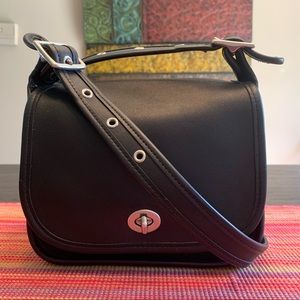 Vintage Coach Legacy Small Flap Bag - 9965 - Black